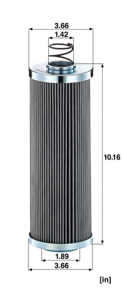 Filtro de transmissão MANN-FILTER HD 1053 x — desenho técnico de dimensões
