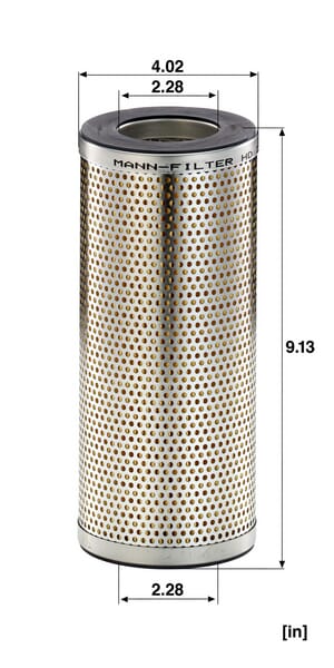 Filtro de transmissão MANN-FILTER HD 1057 — desenho técnico de dimensões