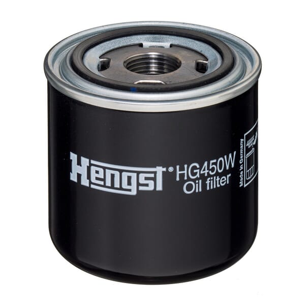 Filtro de transmissão Hengst HG450W, vista do corpo e da ligação roscada