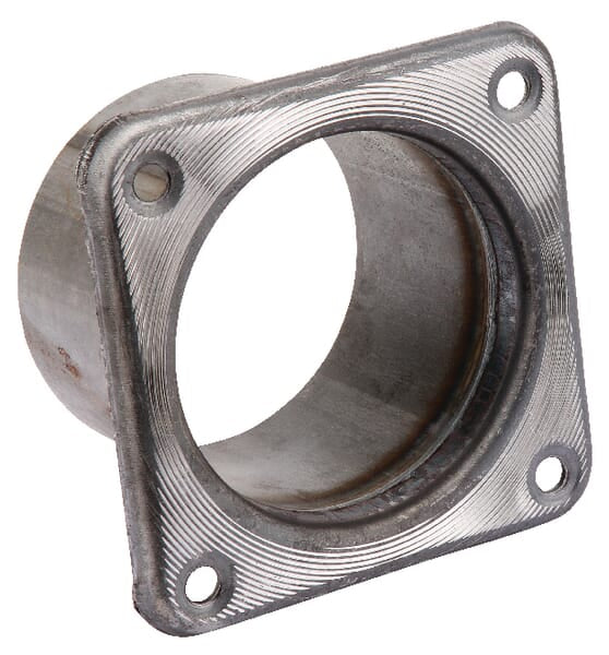 Tubo de 6" com flange, preto