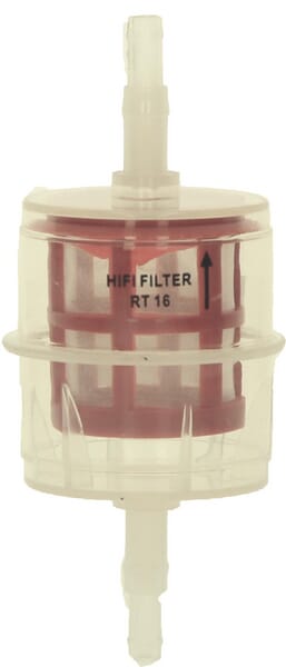 Filtro de combustível em linha HiFi Filter RT16 (Ø 8,5 mm)