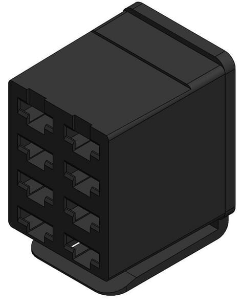 Conector para interruptor basculante, caixa ficha 8 pinos, manga do terminal da lâmina