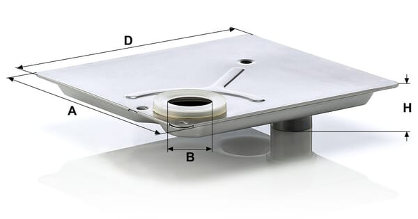 Kit de filtro de transmissão MANN-FILTER H 1615/1 x KIT — desenho técnico de dimensões