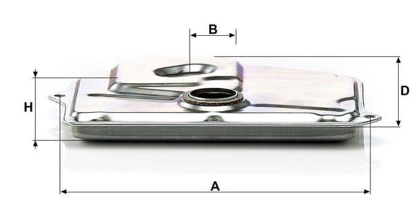 Filtro de transmissão MANN-FILTER H 199 — desenho técnico de dimensões