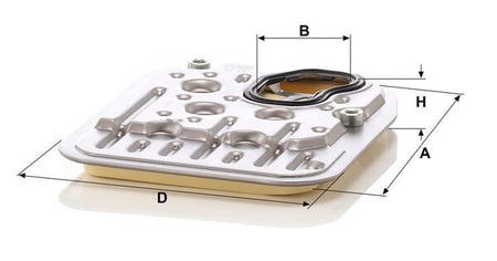 Kit de filtro de transmissão MANN-FILTER H 20 002 KIT — desenho técnico de dimensões