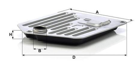 Kit de filtro de transmissão MANN-FILTER H 2522 x KIT — desenho técnico de dimensões