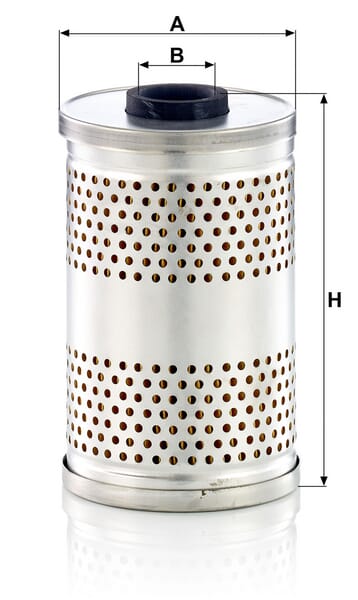 Filtro de transmissão MANN-FILTER H 9007 x — desenho técnico de dimensões