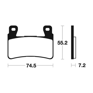 Dimensões das pastilhas Tecnium MF234